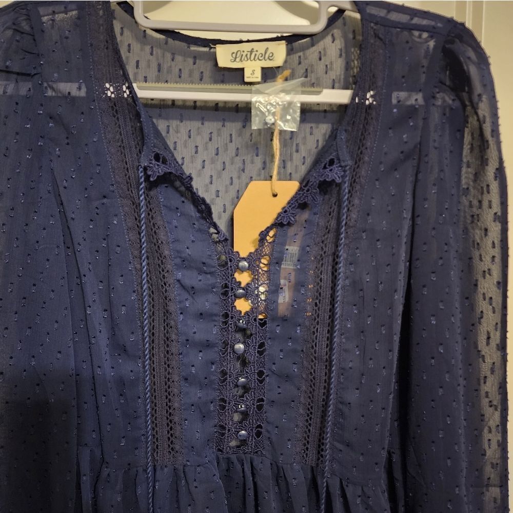 Listicle Peplum Blouse - Picture 2 of 4